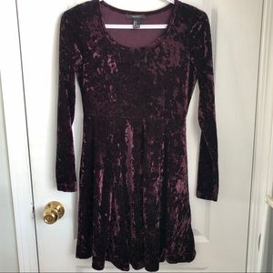 Forever 21 burgundy skater dress S